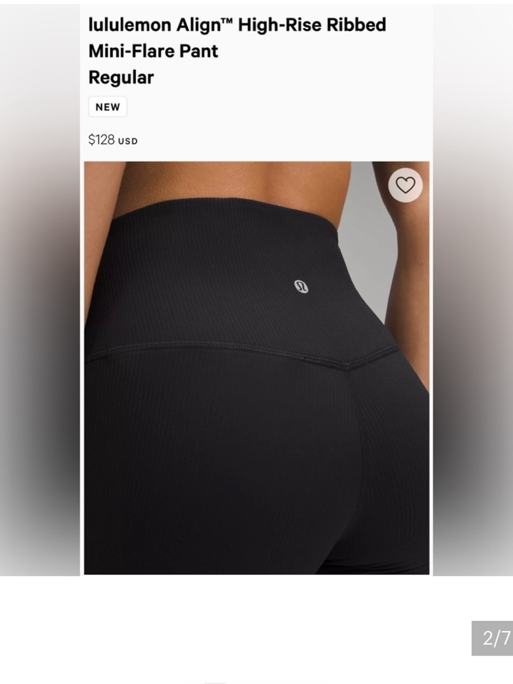Lululemon Align High Rise Ribbed mini flare pants size 6 - Picture 4 of 12